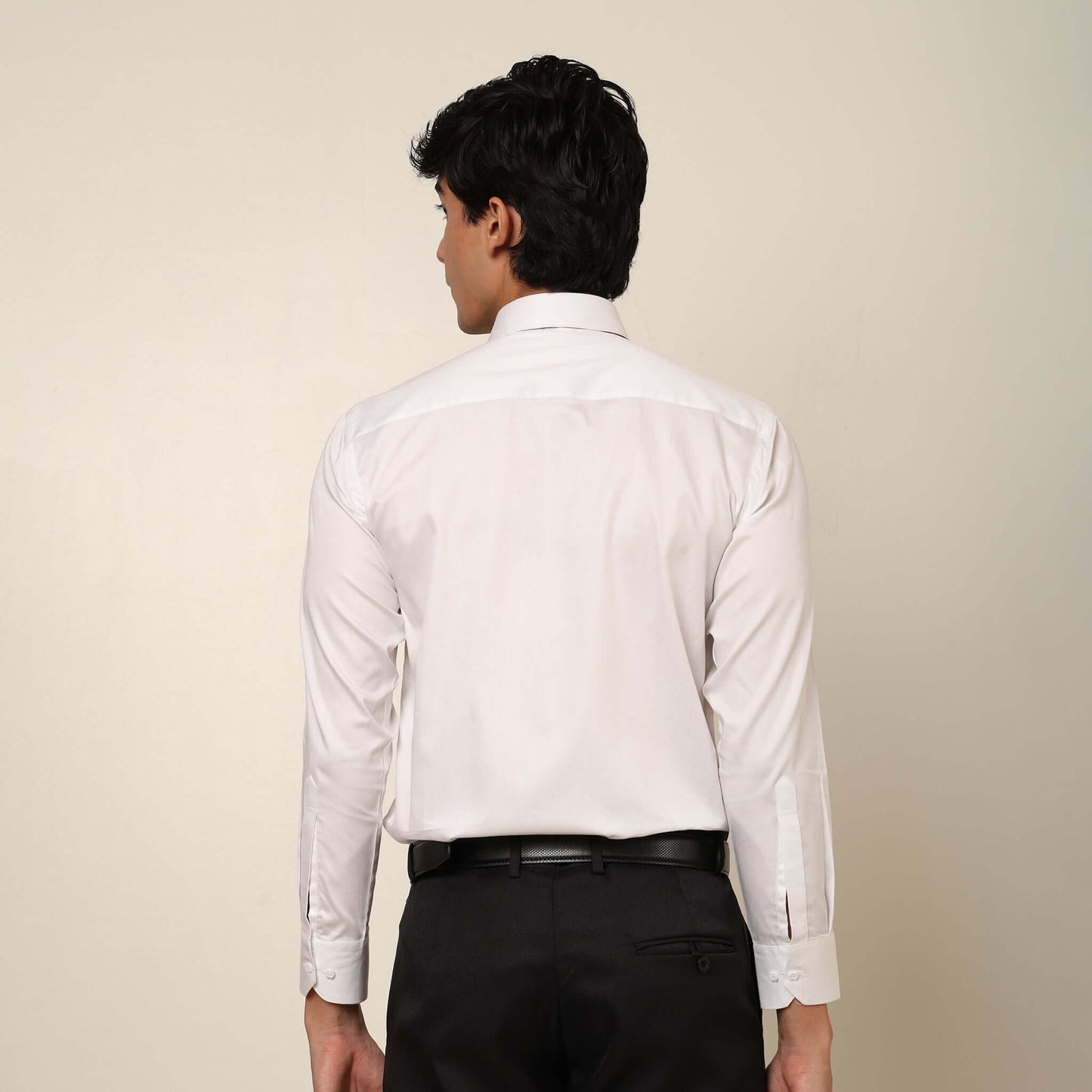 Skyline Designer White Tuxedo Shirt for Men