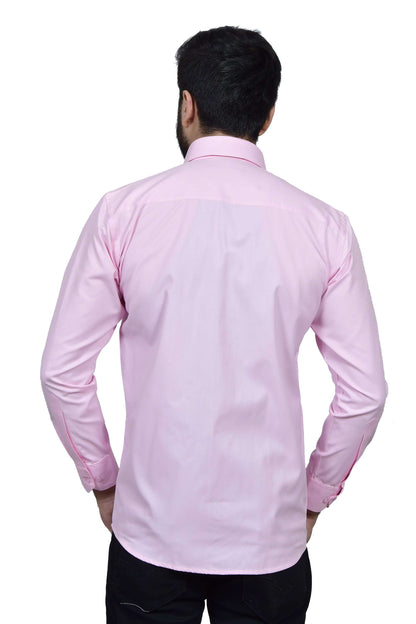 Solid Pink Cotton Shirt for Men, perfect for daily office wear, business meetings, formal events, & even semi-formal events. Shop this solid pink cotton shirt for men on Crease India Website.