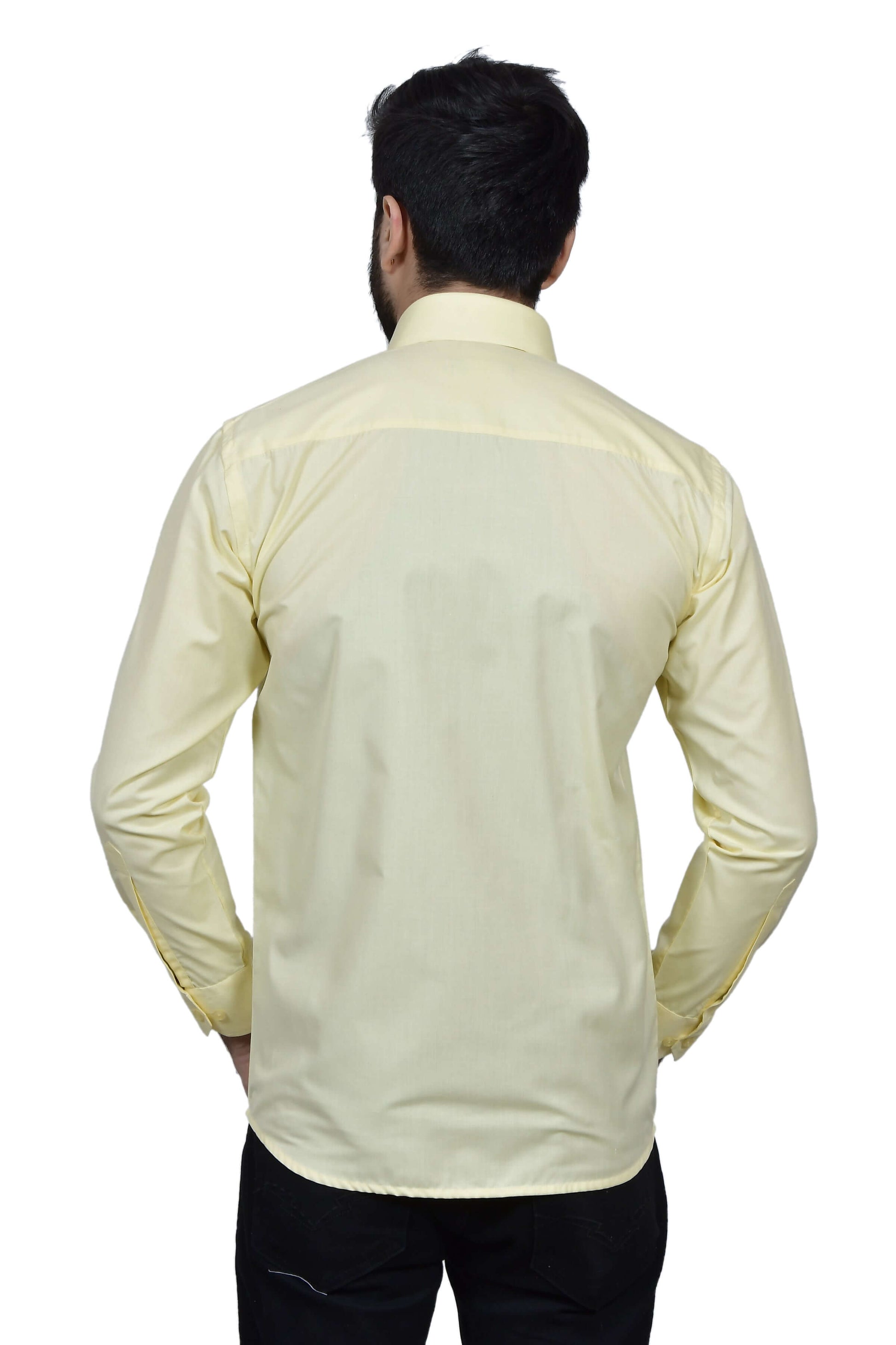 Solid Yellow Cotton Shirt for Men, perfect for daily office wear, business meetings, formal events, & even semi-formal events. Shop this solid yellow cotton shirt for men on Crease India Website.